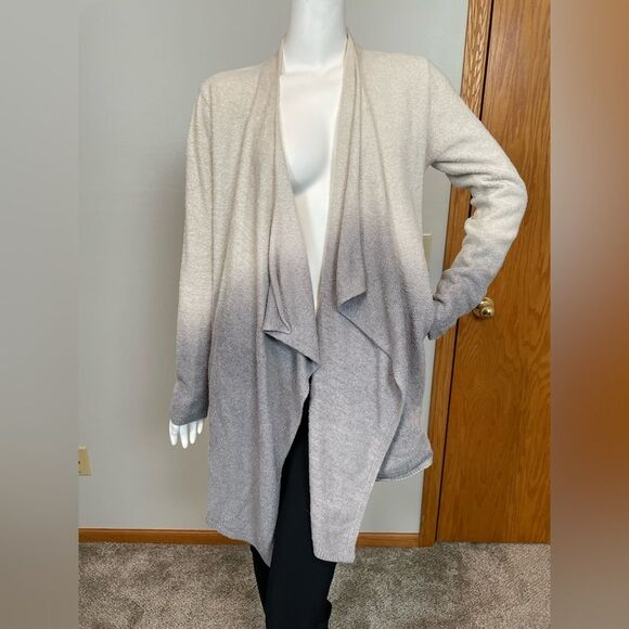 BAREFOOT DREAMS- Bamboo Chic Lite Long Ombré Cardigan Sweater L / XL - Picture 2 of 8